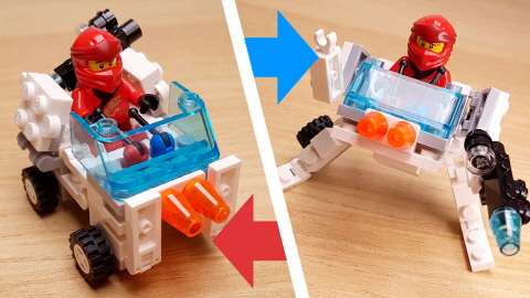 Forklift Transformer Robot for Mini Figure 6 - transformation,transformer,LEGO transformer