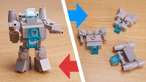 Gray Jets - Micro sized Combiner Transformer Robot  7 - transformation,transformer,LEGO transformer