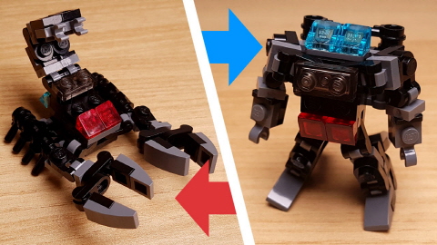 Scorpion Gray Jets - Micro sized Combiner Transformer Robot (similar with Scorponok) 10 - transformation,transformer,LEGO transformer