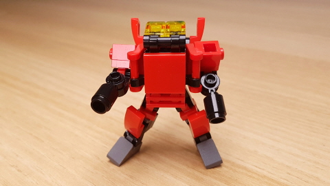 Gun Turret Micro sized Transformer Robot  (similar with Overwatch Torbjörn Turret) 4 - transformation,transformer,LEGO transformer