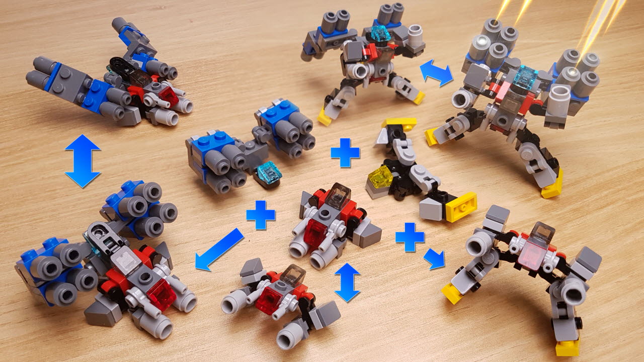 様々な変形・合体が可能な変形ロボ
 0 - 変身,変身ロボ,レゴ変身ロボ