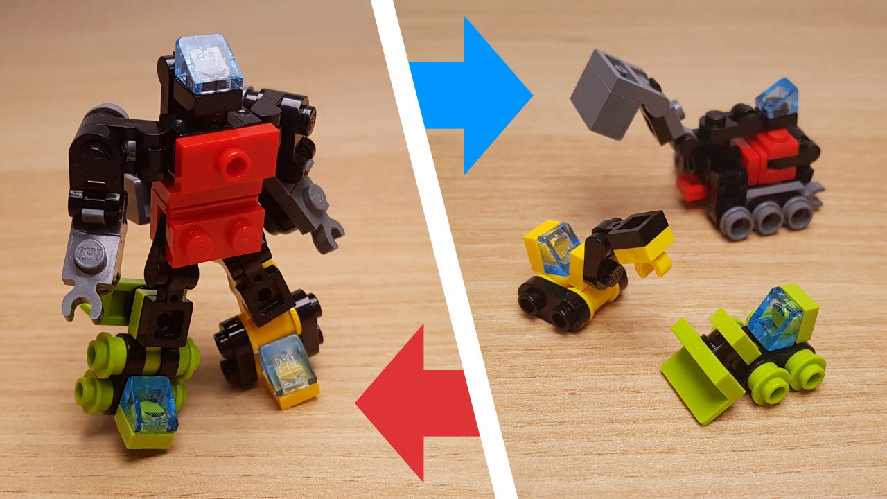 「デバステーター」っぽいレゴ3段合体ロボ
 0 - 変身,変身ロボ,レゴ変身ロボ