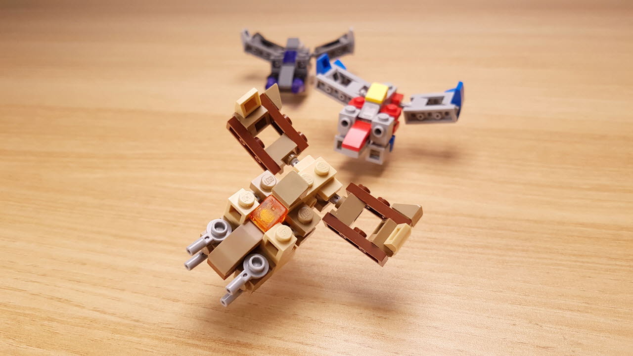デザートジェット、関節用1×1サイビーツがなくても作れる変形ロボ
 8 - 変身,変身ロボ,レゴ変身ロボ