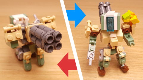 Turret Bot (similar with Overwatch Bastion) 5 - transformation,transformer,LEGO transformer