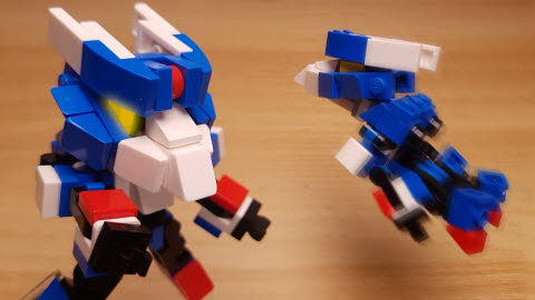 Blue Crow (similar with Mecha Crow from Brawl Stars) 1 - transformation,transformer,LEGO transformer