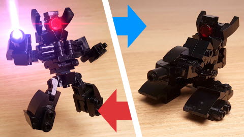 Red one eye (similar with Shockwave) 5 - transformation,transformer,LEGO transformer