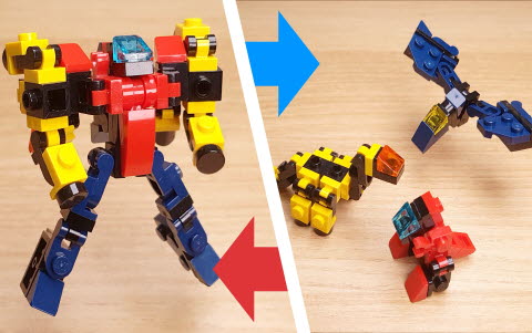 Dinosaurs Transformer Combiner Mech - Dinobot Friends 8 - transformation,transformer,LEGO transformer