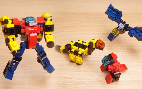 Dinosaurs Transformer Combiner Mech - Dinobot Friends 3 - transformation,transformer,LEGO transformer