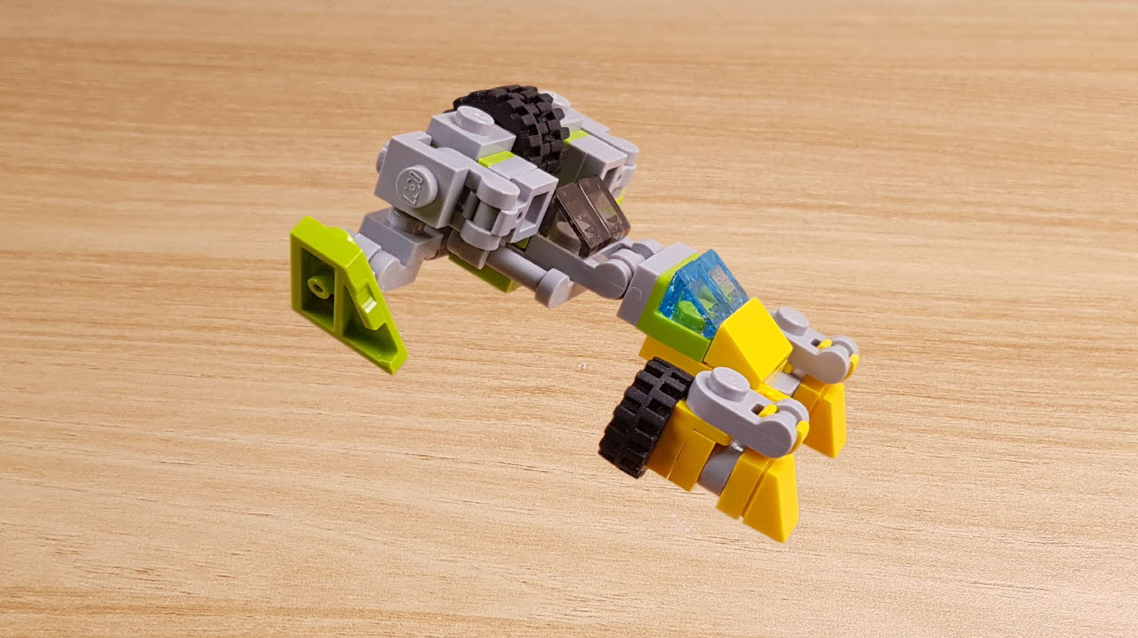 スポーツカー、戦闘機、ロボットに変形する「スプリンガー」っぽい3段変形ロボのコマ撮りアニメ、変形方法、作り方 - ジャンパー
 4 - 変身,変身ロボ,レゴ変身ロボ