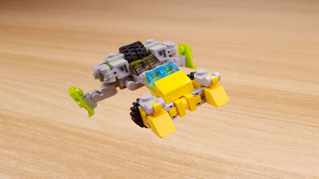 スポーツカー、戦闘機、ロボットに変形する「スプリンガー」っぽい3段変形ロボのコマ撮りアニメ、変形方法、作り方 - ジャンパー
 5 - 変身,変身ロボ,レゴ変身ロボ