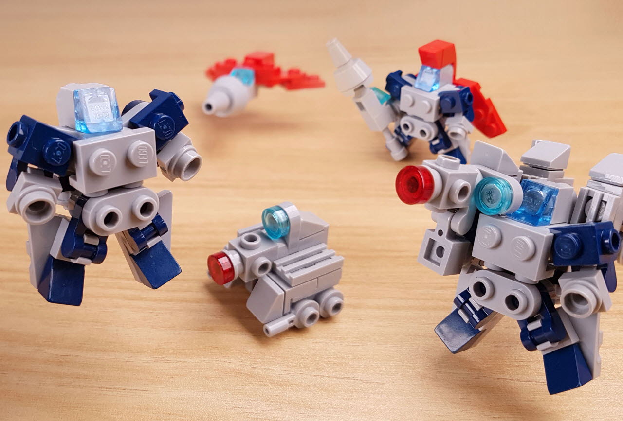 골판지전기에 나오는 아킬레스와 비슷한 미니 레고 합체로봇 - 마이크로나이트 1 - 변신,변신로봇,레고변신로봇