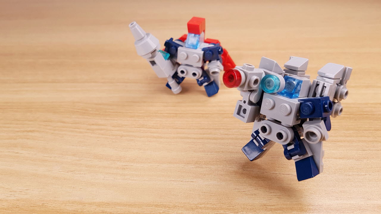 골판지전기에 나오는 아킬레스와 비슷한 미니 레고 합체로봇 - 마이크로나이트 5 - 변신,변신로봇,레고변신로봇