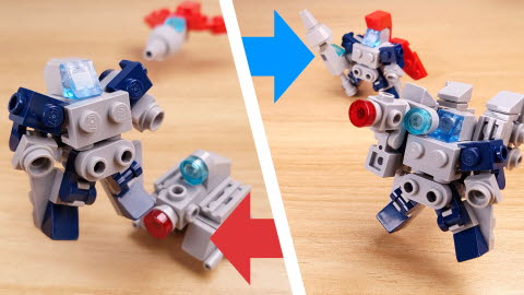 Micro combiner robot (similar to Achilles from LBX) - Micro Knight 10 - transformation,transformer,LEGO transformer