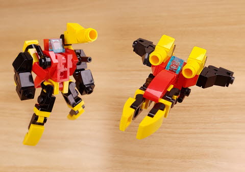 Micro fighter jet transformer robot　- Jet Spear 5 - transformation,transformer,LEGO transformer