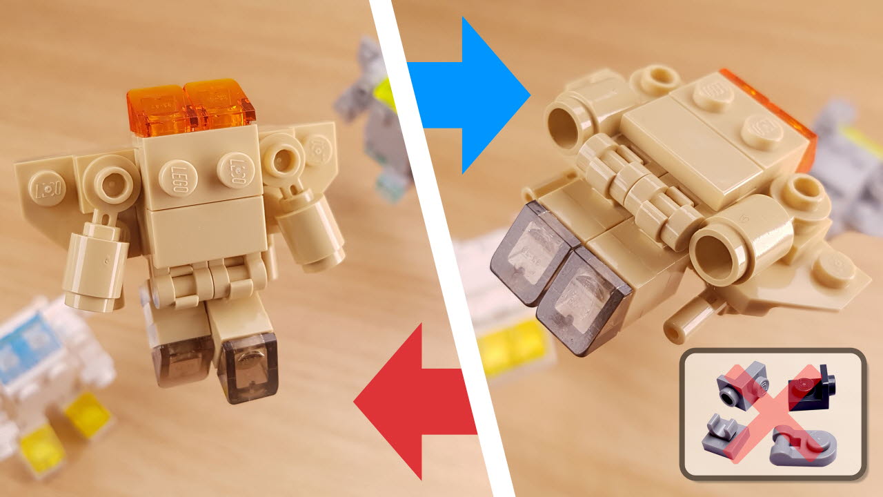 Easy to build transformer mecha - Rescue Boy 2(rescue boy alternative parts ver.) feat. Among Us 
 0 - transformation,transformer,LEGO transformer