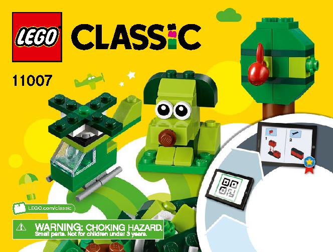 Creative Green Bricks 11007 LEGO information LEGO instructions 1 page