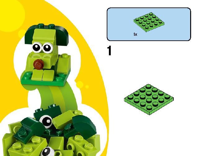 Creative Green Bricks 11007 LEGO information LEGO instructions 18 page
