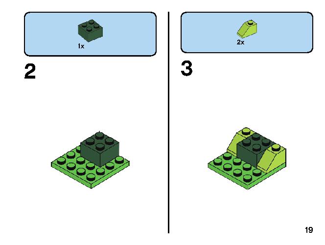 緑のアイデアボックス 11007 レゴの商品情報 レゴの説明書・組立方法 19 page