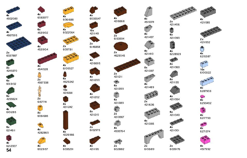 アイデアパーツ〈動物セット〉 11011 レゴの商品情報 レゴの説明書・組立方法 54 page