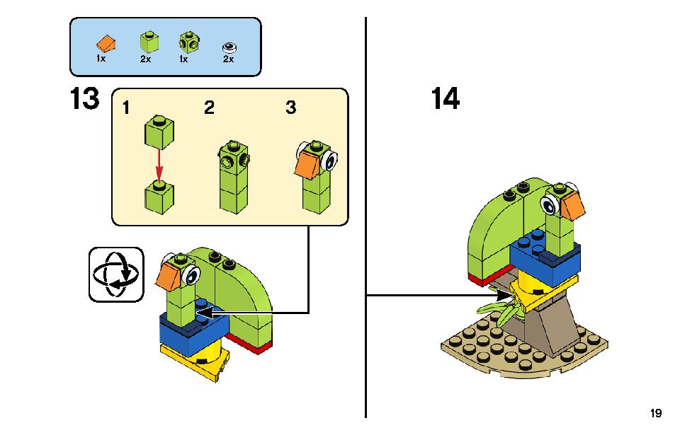 Bricks and Animals 11011 LEGO information LEGO instructions 19 page