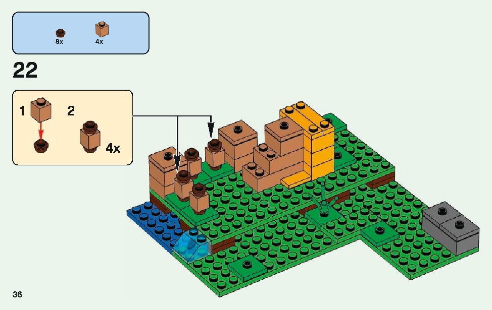 ニワトリ小屋 21140 レゴの商品情報 レゴの説明書・組立方法 36 page