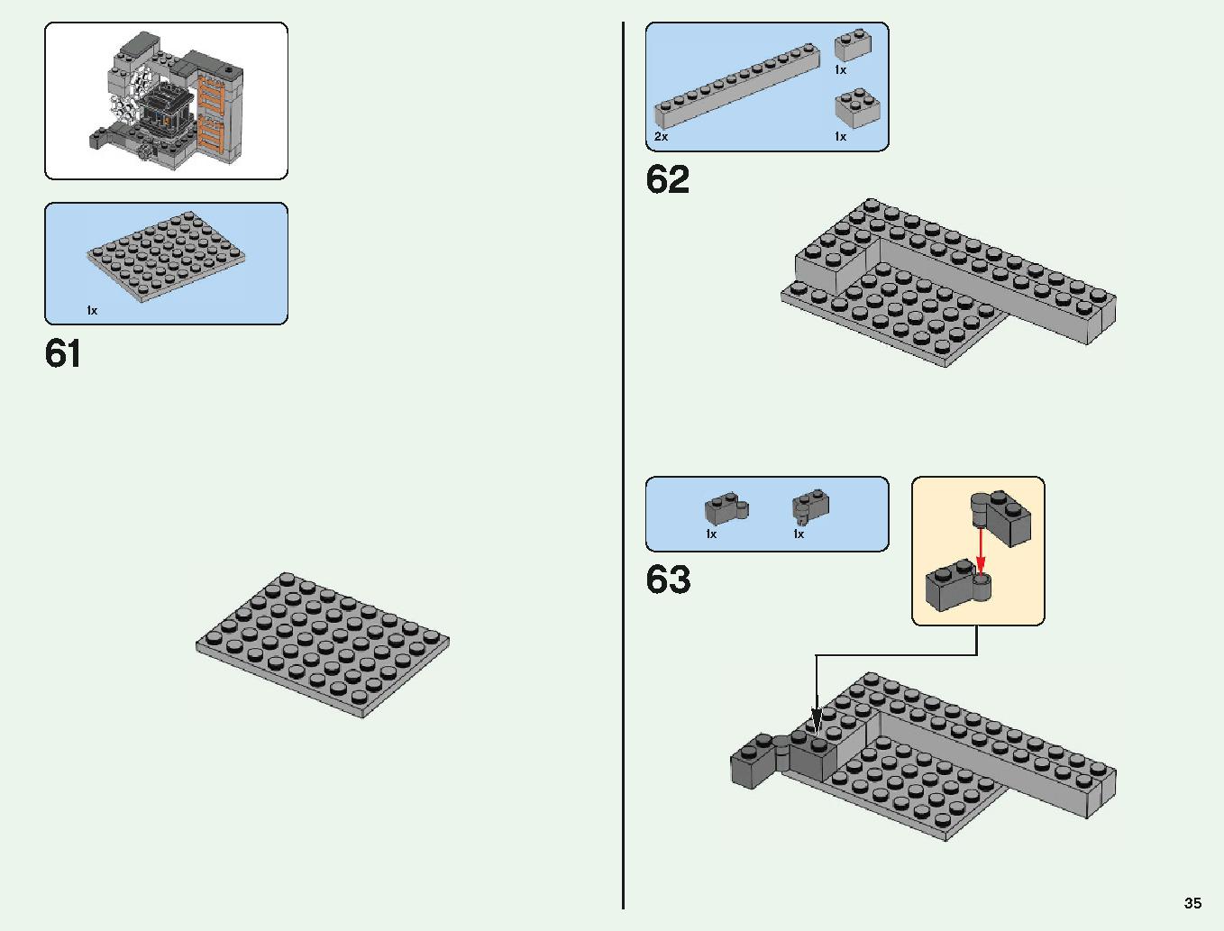 ベッドロックの冒険 21147 レゴの商品情報 レゴの説明書・組立方法 35 page