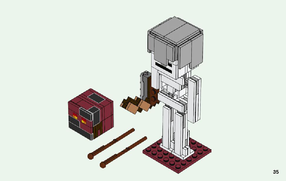 Minecraft Skeleton BigFig with Magma Cube 21150 LEGO information LEGO instructions 35 page