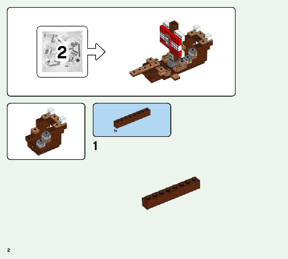 The Pirate Ship Adventure 21152 LEGO information LEGO instructions 2 page