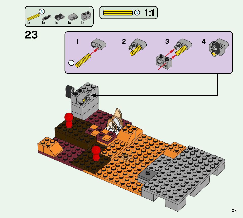 ブレイズブリッジでの戦い 21154 レゴの商品情報 レゴの説明書・組立方法 37 page