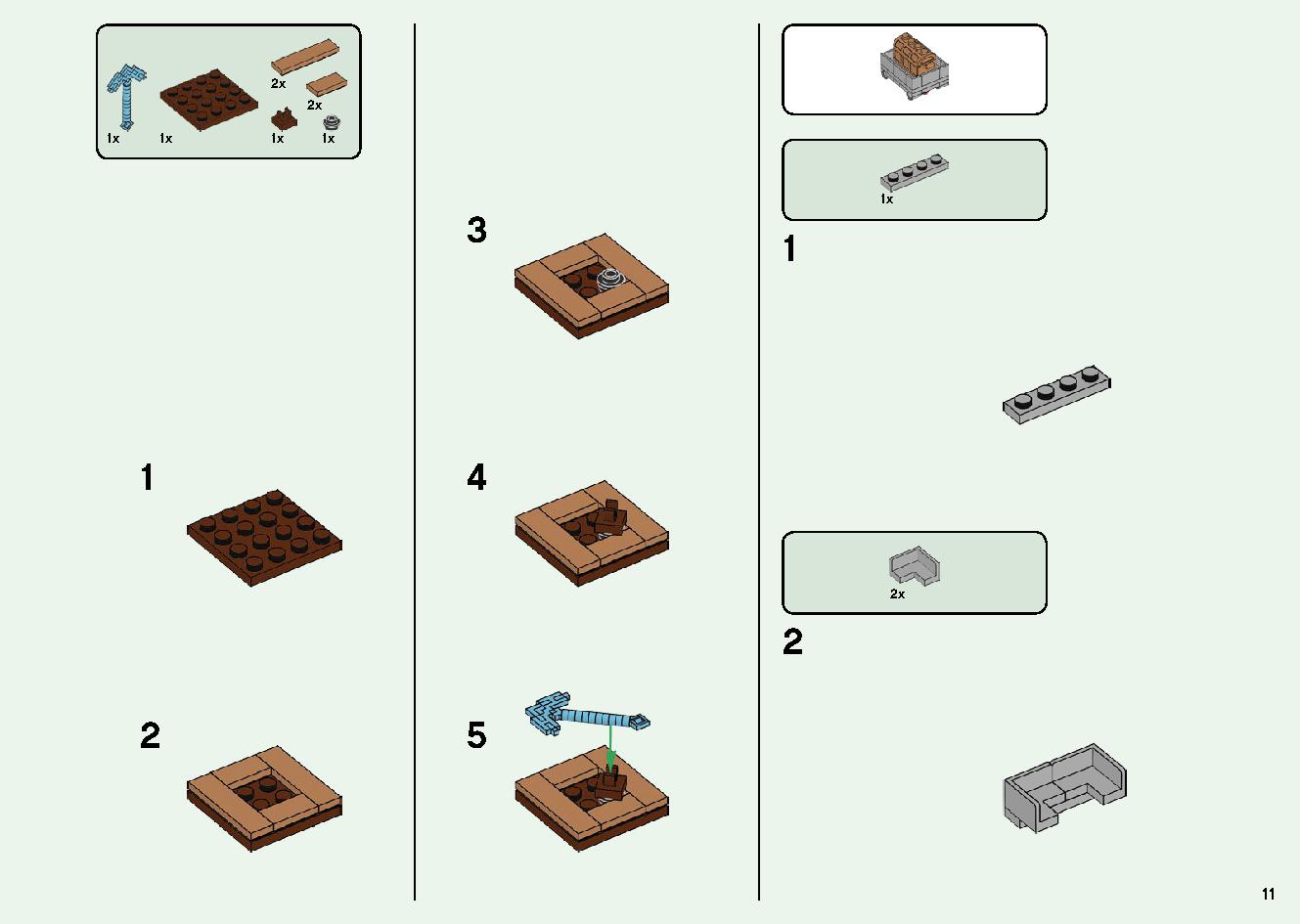 巨大クリーパー像の鉱山 21155 レゴの商品情報 レゴの説明書・組立方法 11 page