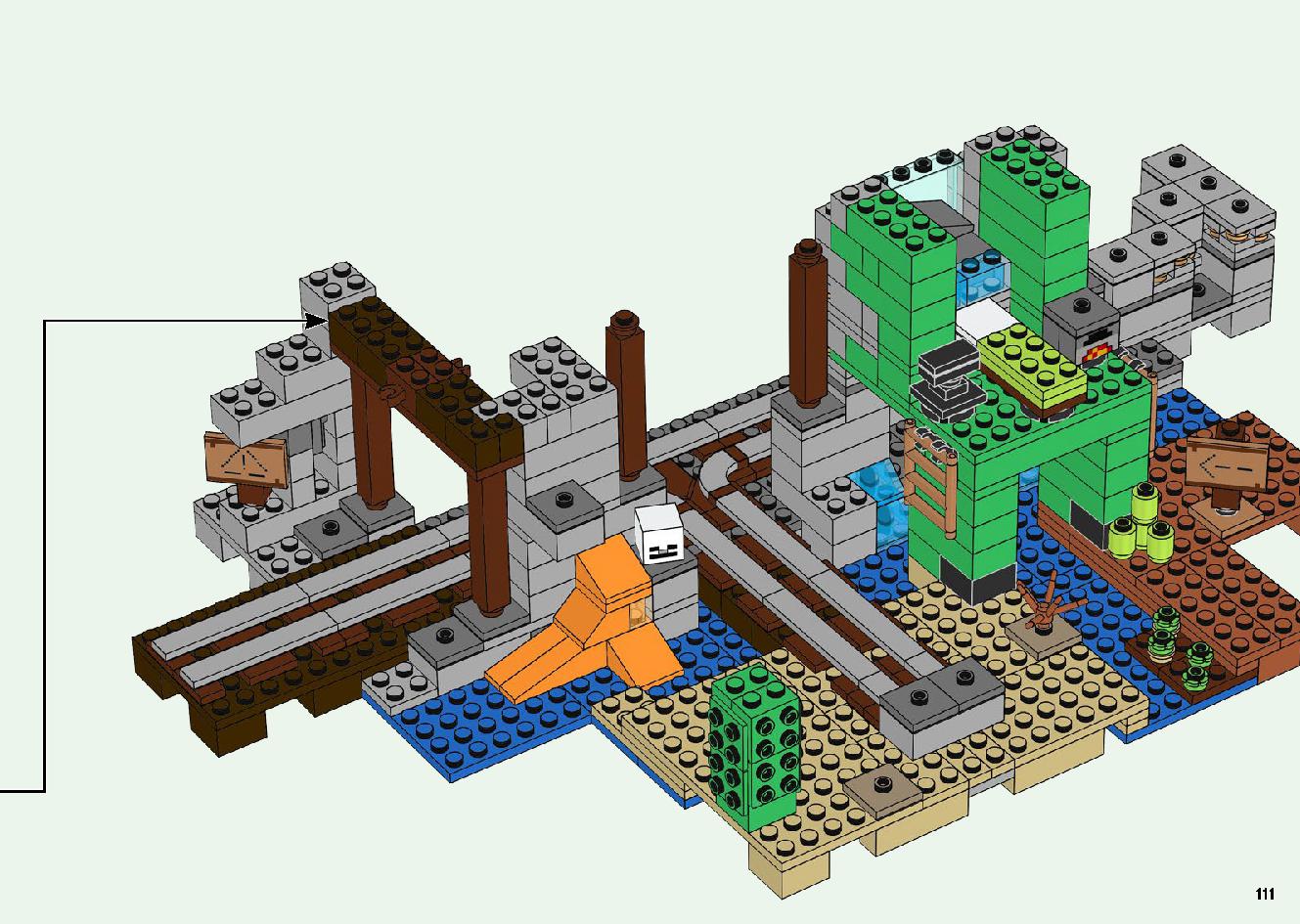 巨大クリーパー像の鉱山 21155 レゴの商品情報 レゴの説明書・組立方法 111 page