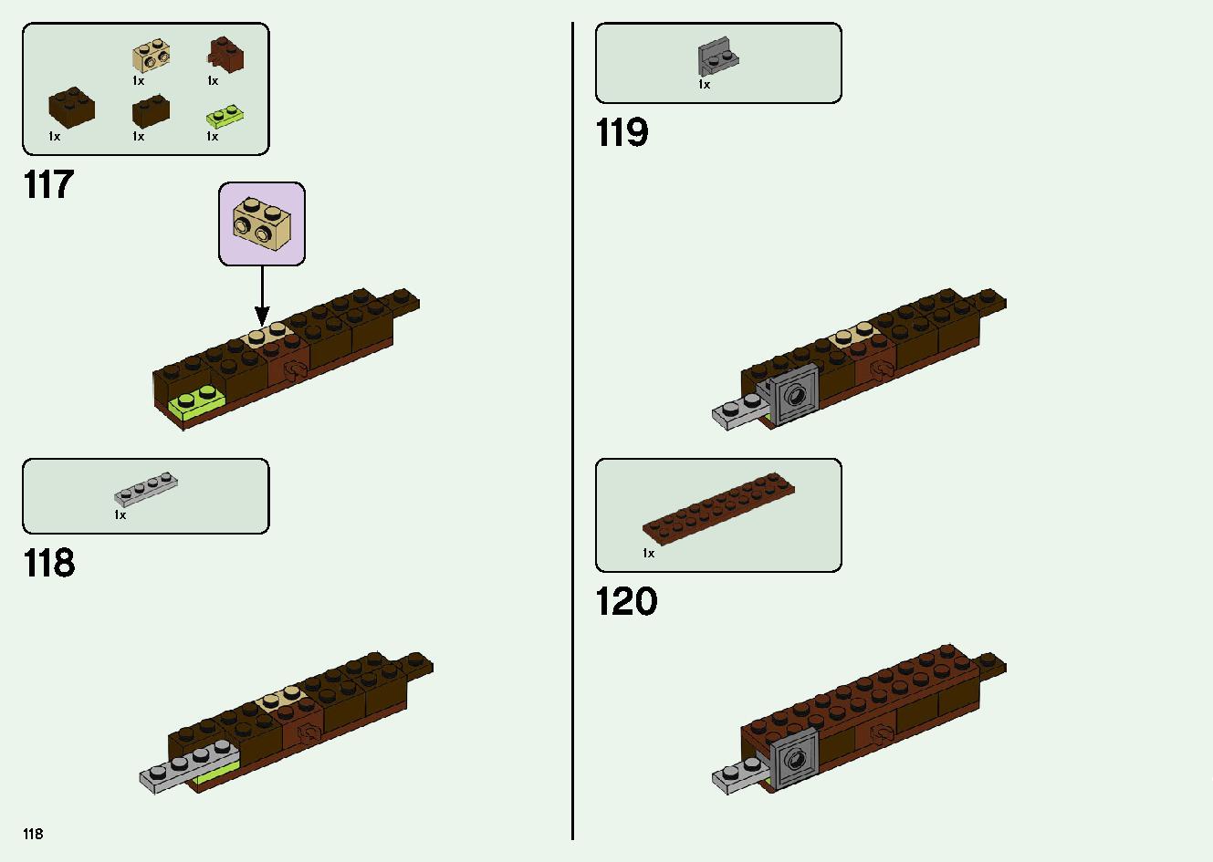 巨大クリーパー像の鉱山 21155 レゴの商品情報 レゴの説明書・組立方法 118 page