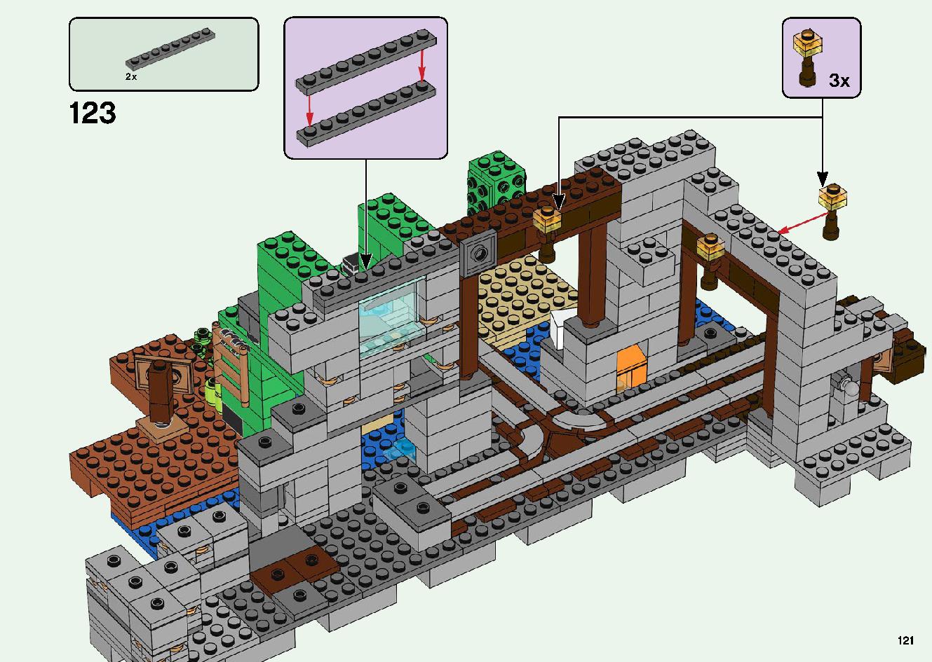 巨大クリーパー像の鉱山 21155 レゴの商品情報 レゴの説明書・組立方法 121 page