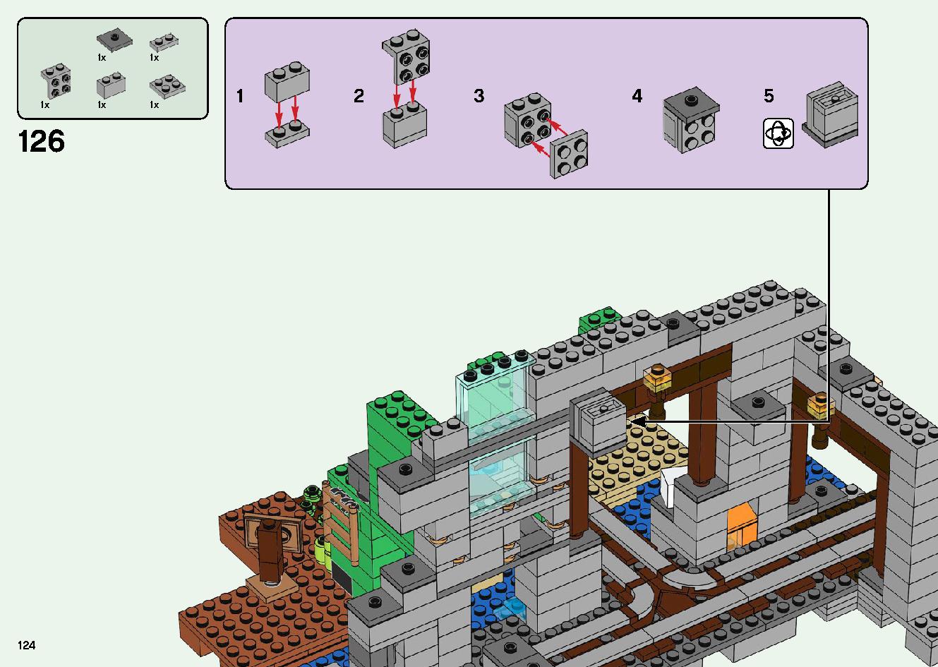 巨大クリーパー像の鉱山 21155 レゴの商品情報 レゴの説明書・組立方法 124 page