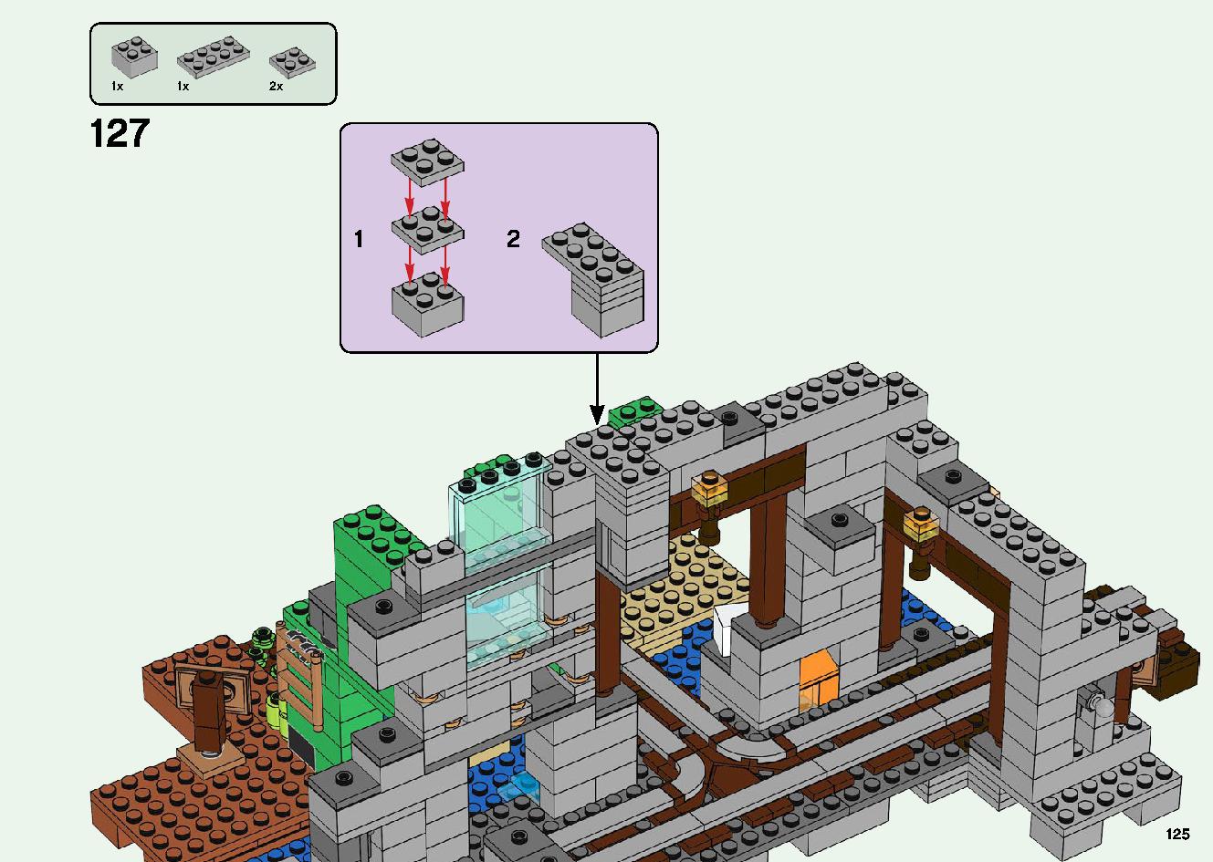 巨大クリーパー像の鉱山 21155 レゴの商品情報 レゴの説明書・組立方法 125 page
