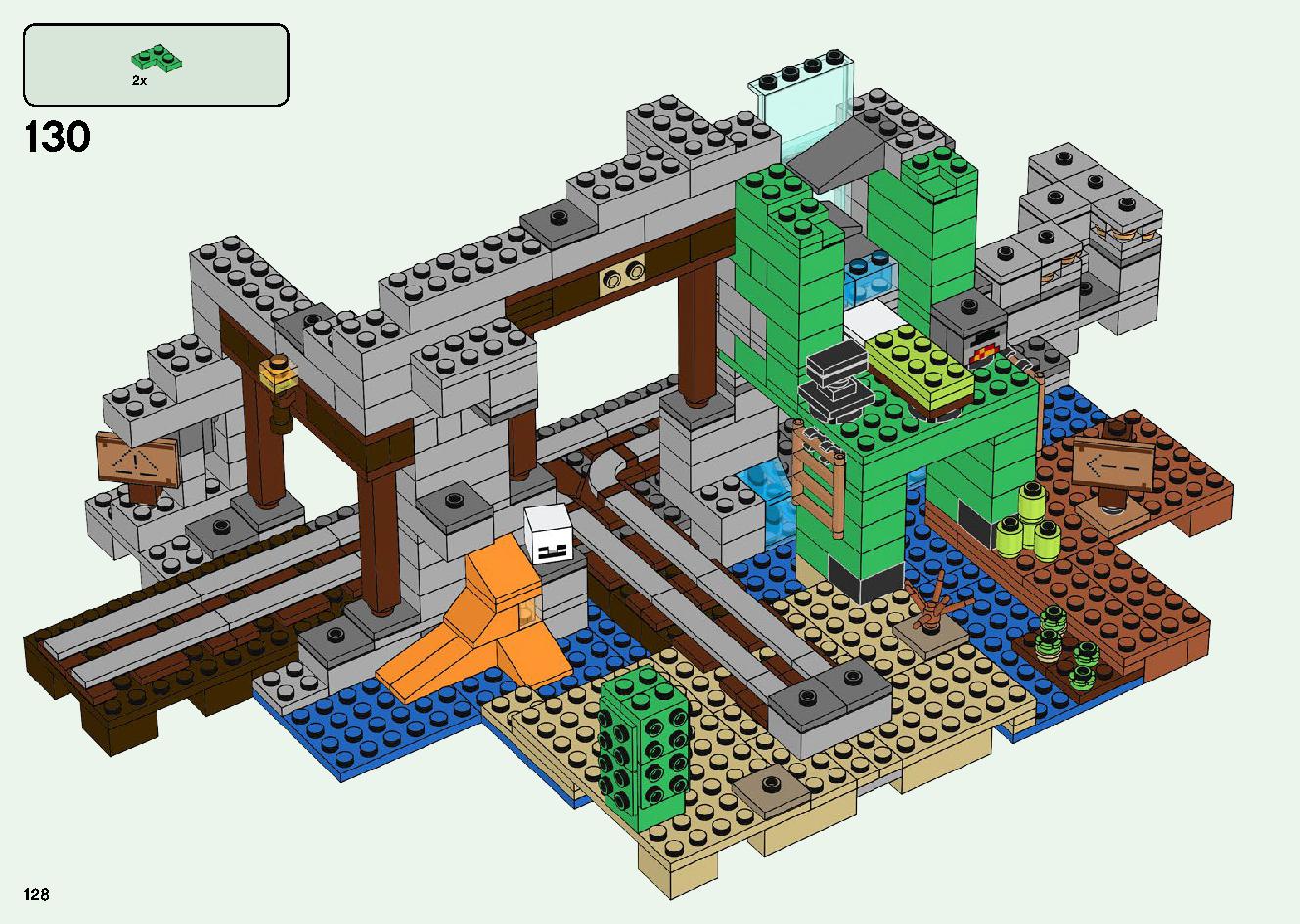 巨大クリーパー像の鉱山 21155 レゴの商品情報 レゴの説明書・組立方法 128 page