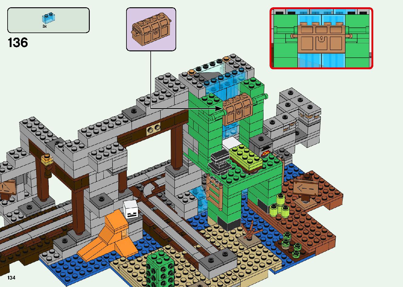 巨大クリーパー像の鉱山 21155 レゴの商品情報 レゴの説明書・組立方法 134 page
