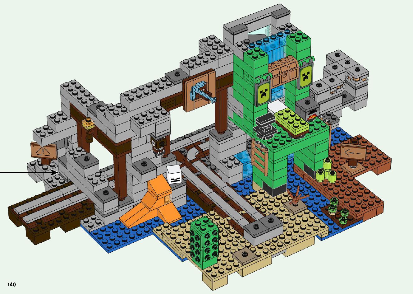 巨大クリーパー像の鉱山 21155 レゴの商品情報 レゴの説明書・組立方法 140 page