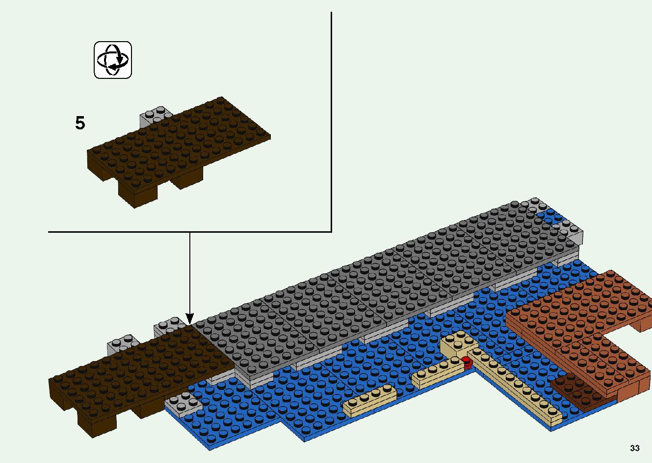 巨大クリーパー像の鉱山 21155 レゴの商品情報 レゴの説明書・組立方法 33 page