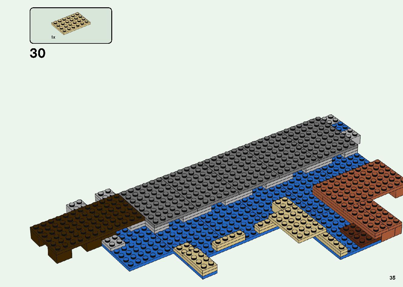 巨大クリーパー像の鉱山 21155 レゴの商品情報 レゴの説明書・組立方法 35 page