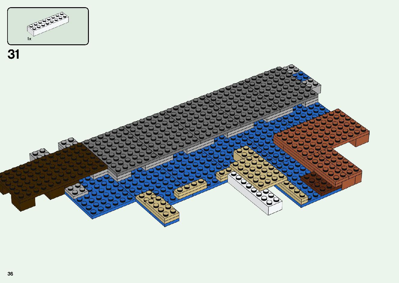 巨大クリーパー像の鉱山 21155 レゴの商品情報 レゴの説明書・組立方法 36 page