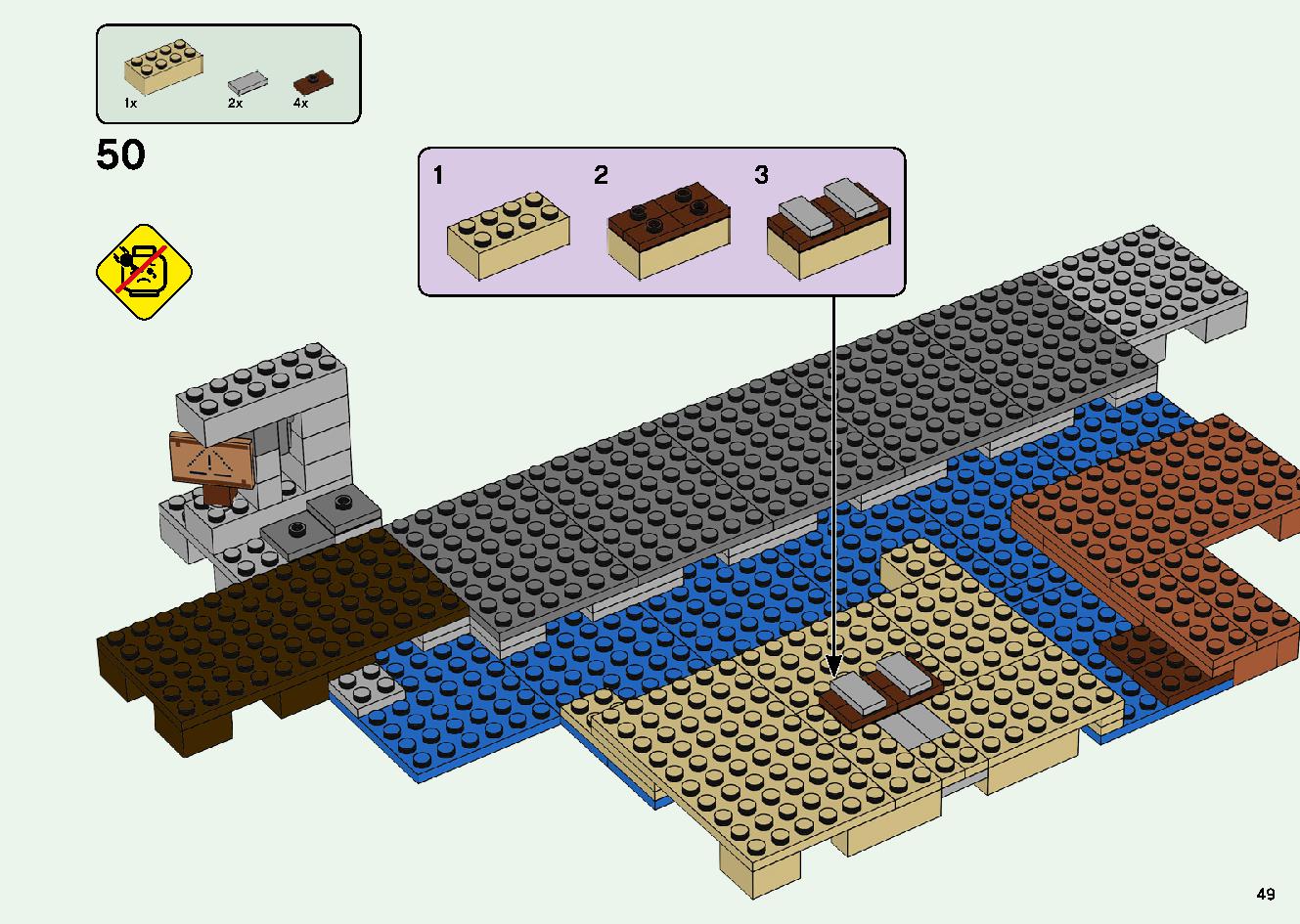 巨大クリーパー像の鉱山 21155 レゴの商品情報 レゴの説明書・組立方法 49 page