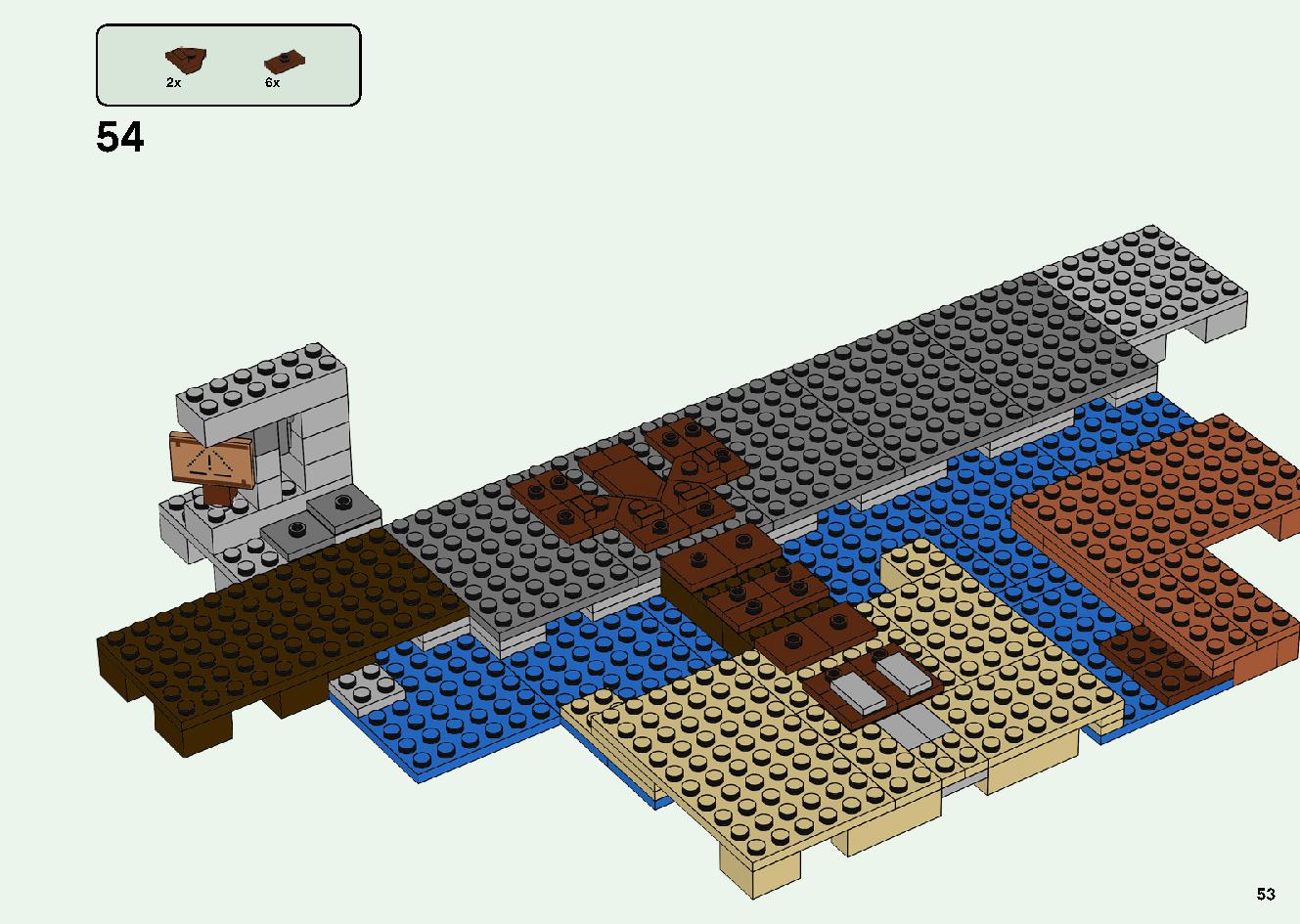 巨大クリーパー像の鉱山 21155 レゴの商品情報 レゴの説明書・組立方法 53 page