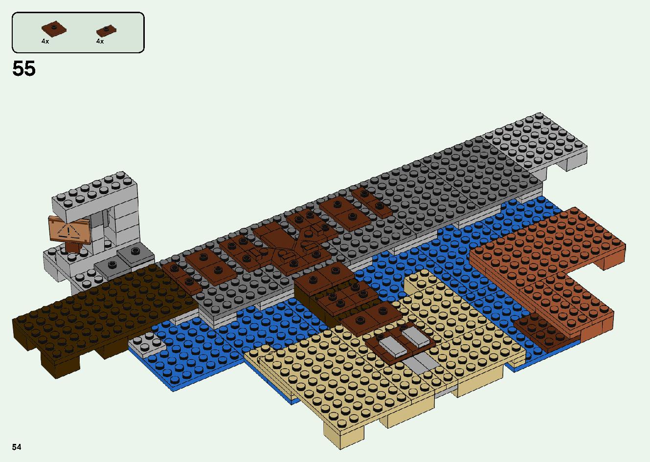 巨大クリーパー像の鉱山 21155 レゴの商品情報 レゴの説明書・組立方法 54 page