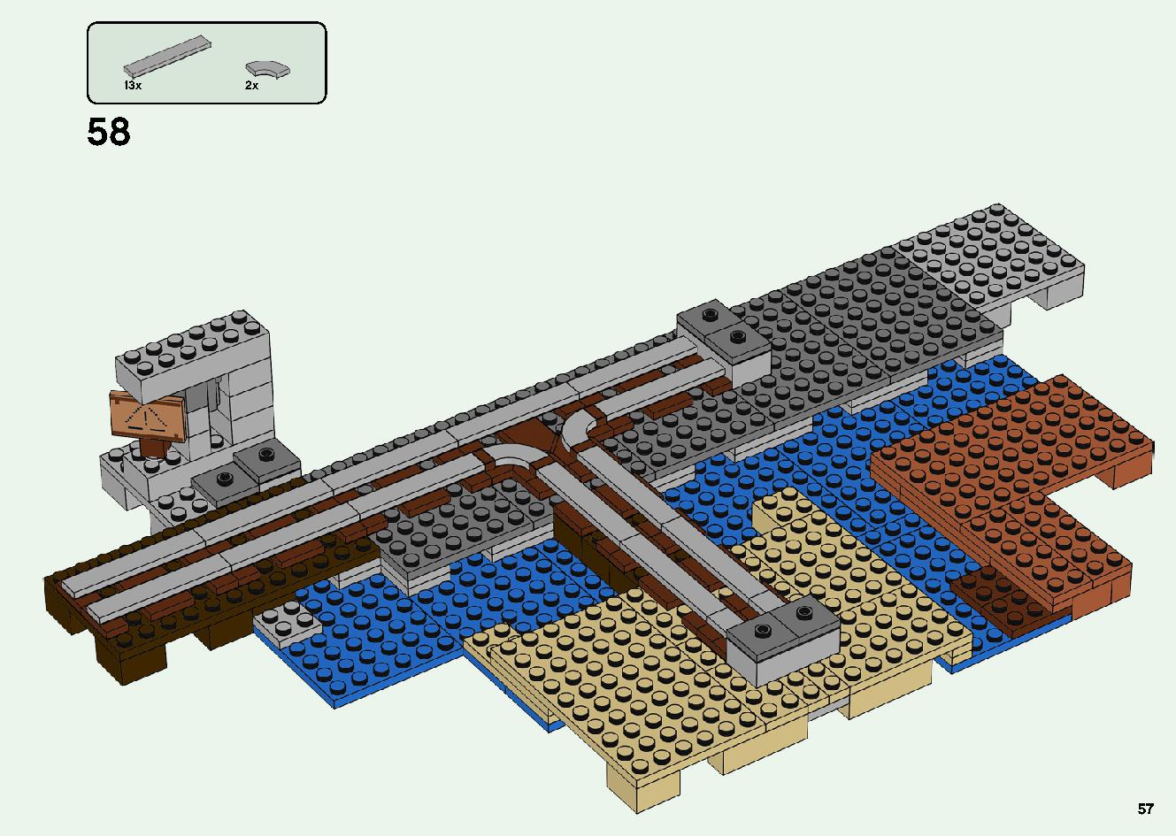 巨大クリーパー像の鉱山 21155 レゴの商品情報 レゴの説明書・組立方法 57 page