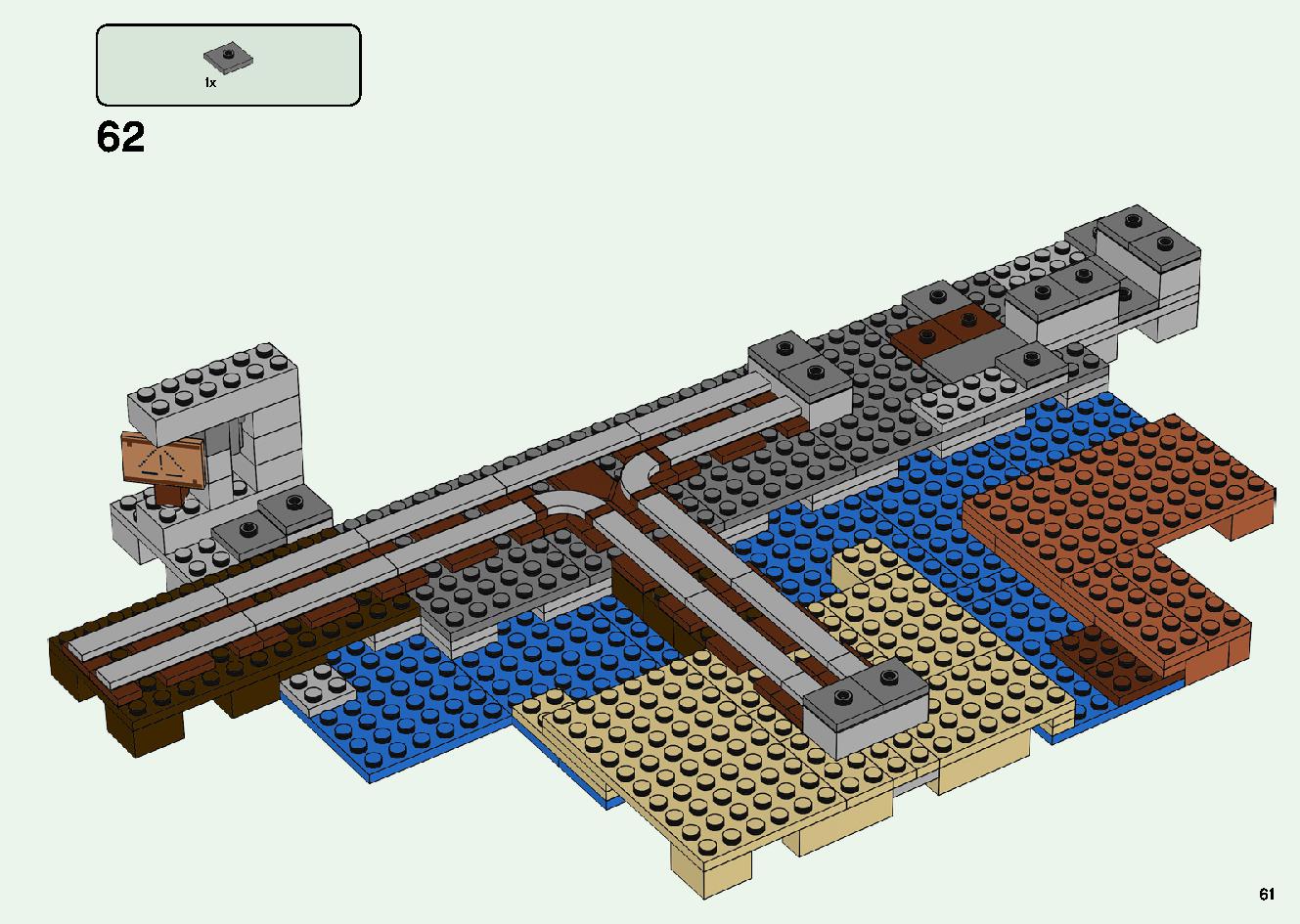 巨大クリーパー像の鉱山 21155 レゴの商品情報 レゴの説明書・組立方法 61 page
