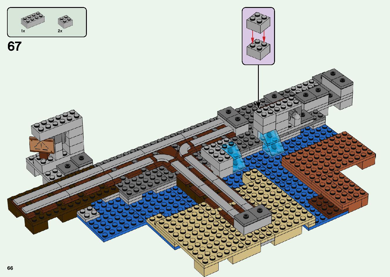 巨大クリーパー像の鉱山 21155 レゴの商品情報 レゴの説明書・組立方法 66 page