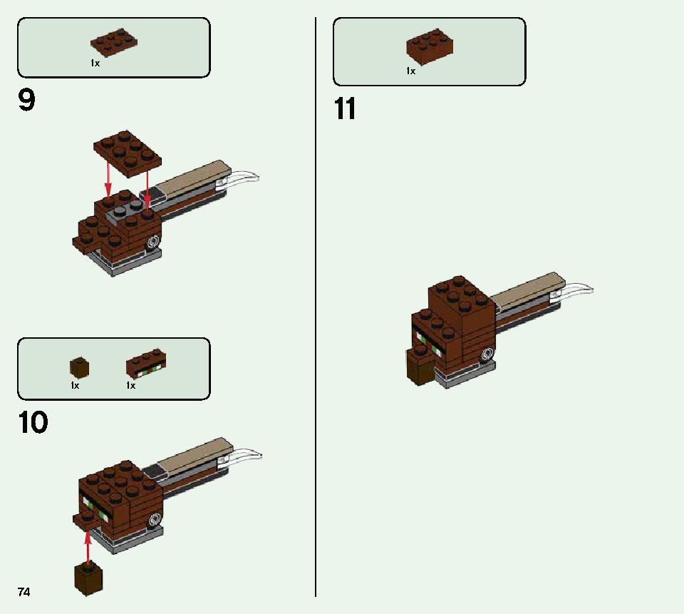 The Illager Raid 21160 LEGO information LEGO instructions 74 page