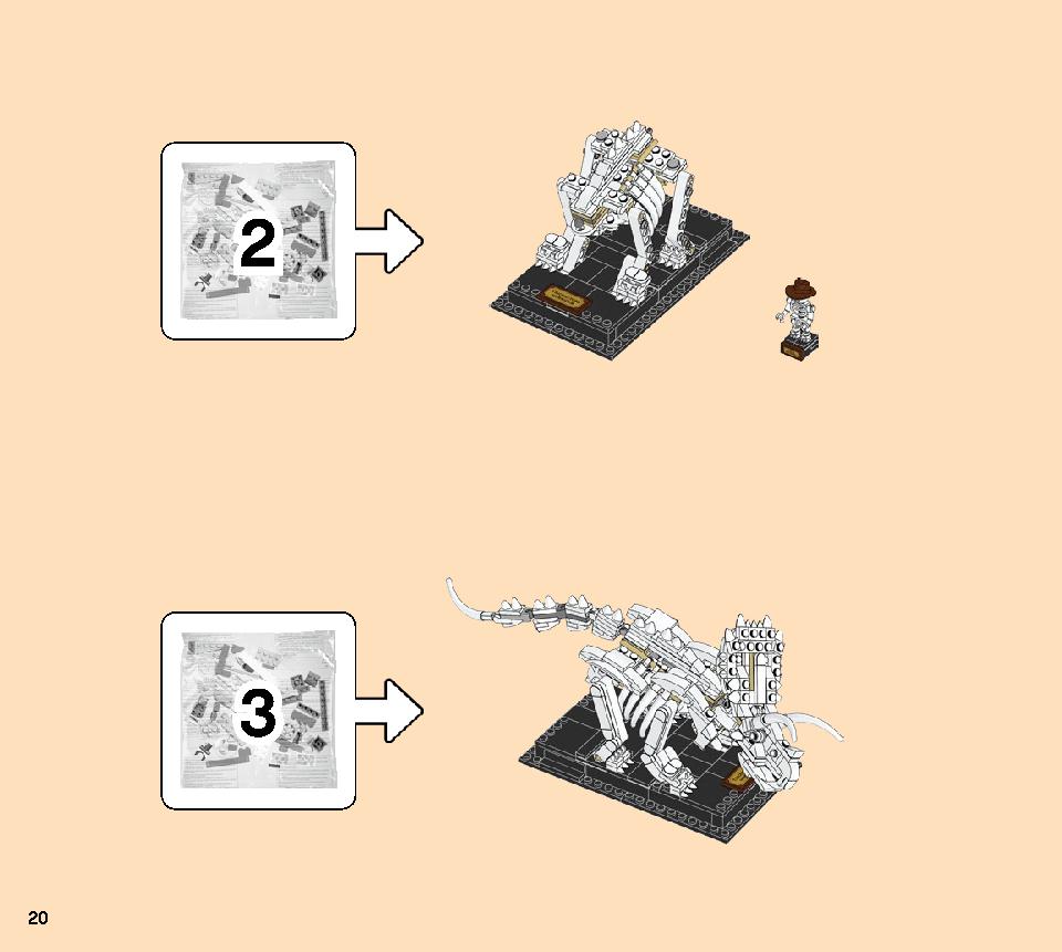 Dinosaur Fossils 21320 LEGO information LEGO instructions 20 page