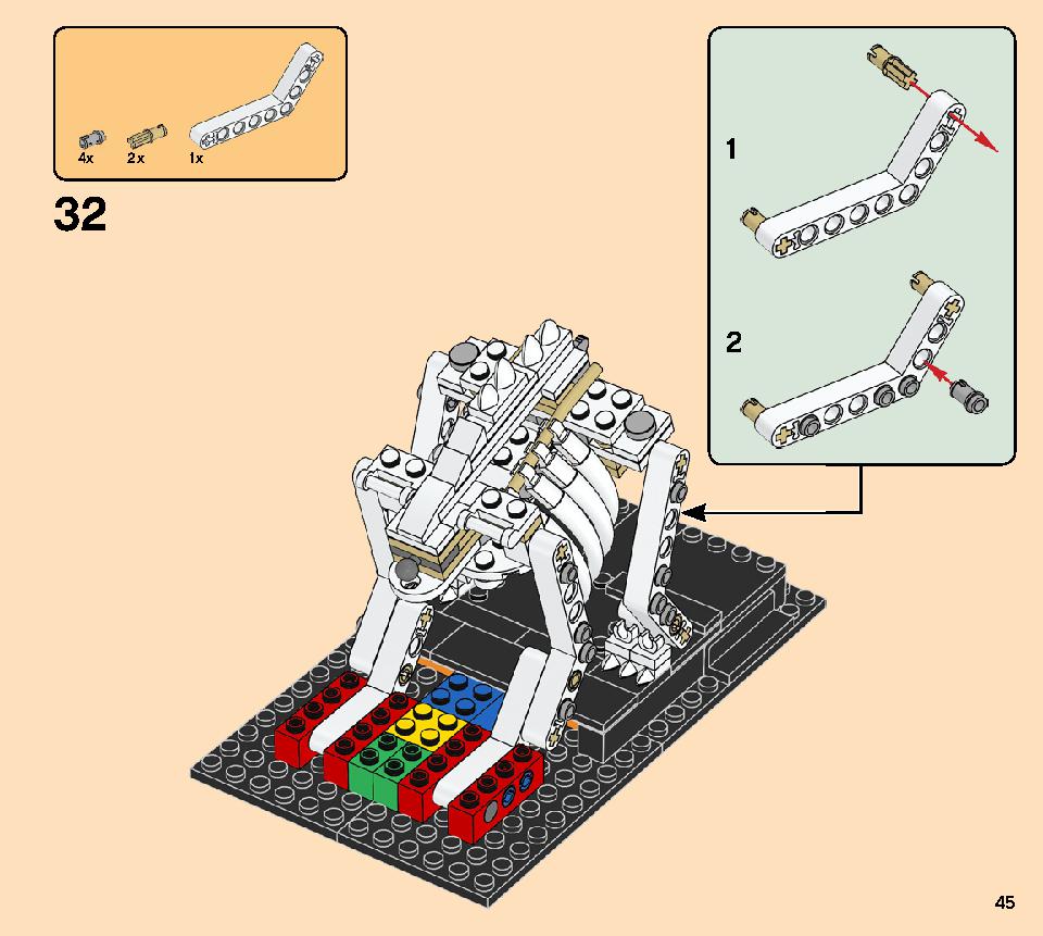 Dinosaur Fossils 21320 レゴの商品情報 レゴの説明書・組立方法 45 page